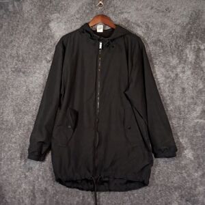 Victoria secret pink hooded oversized black jacket women's medium